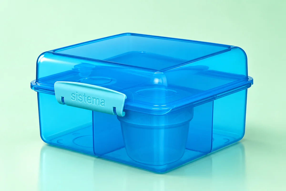 AI-generated studio illustration of Sistema Lunch Cube Max · 2L.