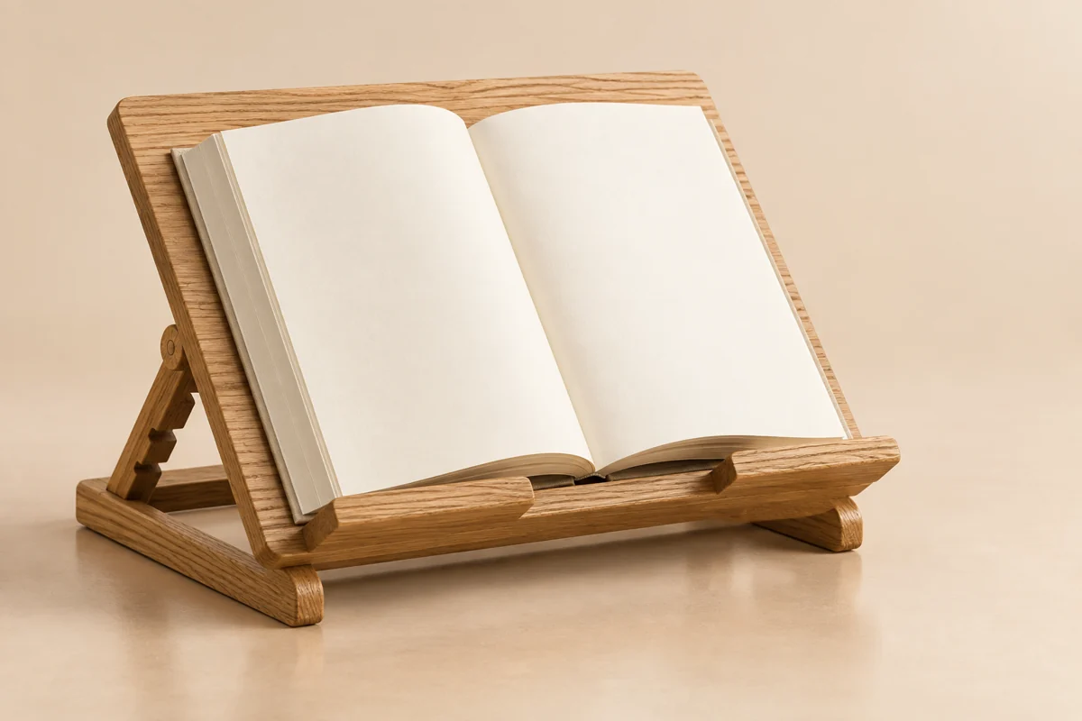 AI-generated illustration of book stands for your reading list.