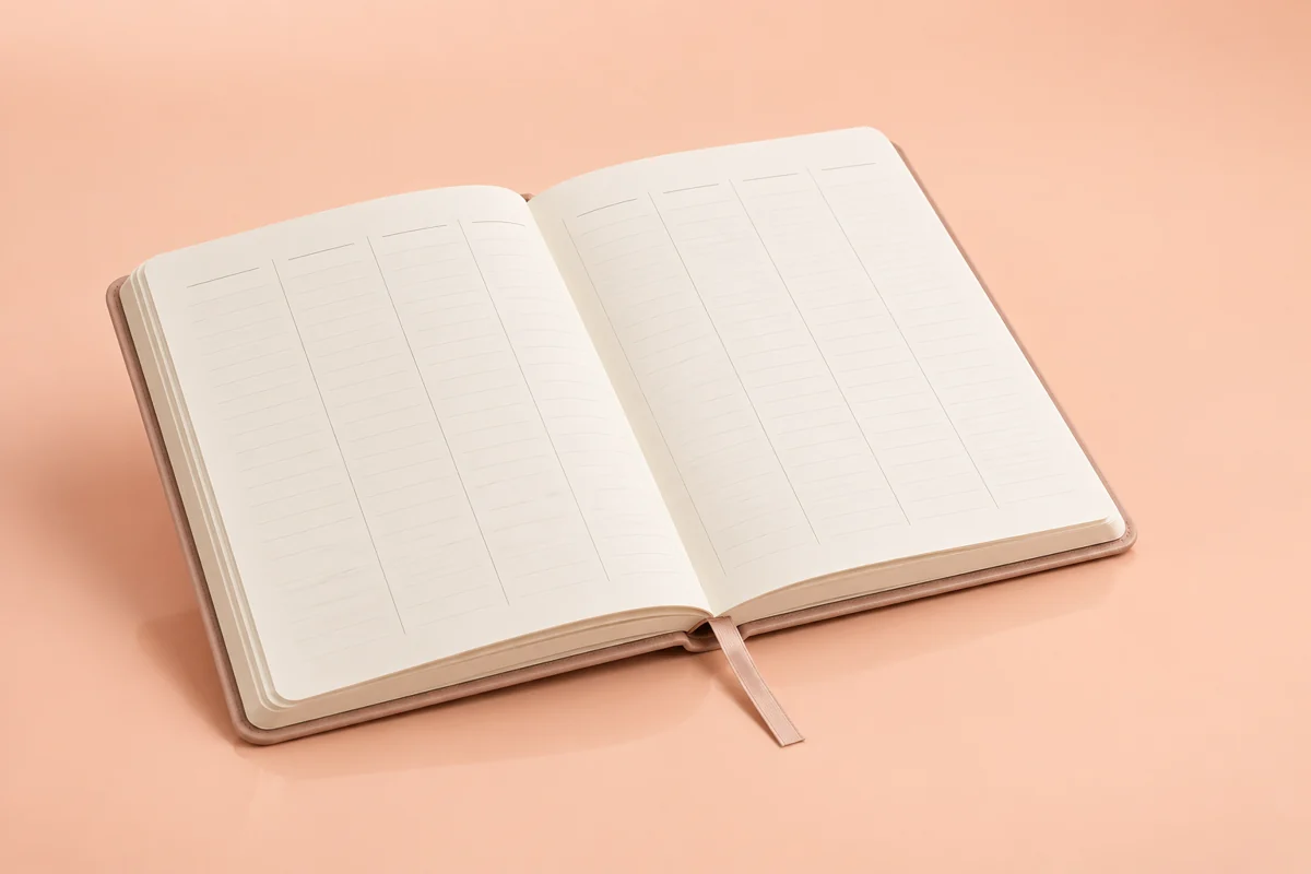 AI-generated illustration of weekly planners for semester life.