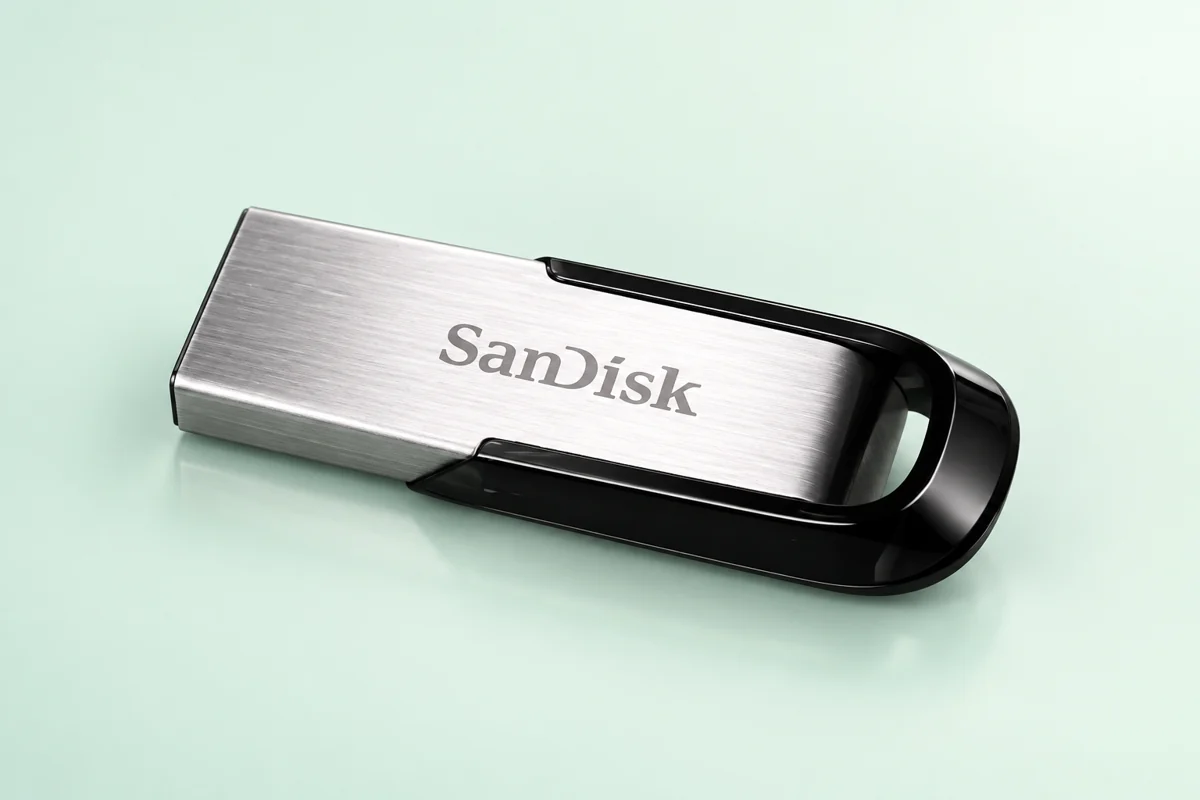 AI-styled illustration: SanDisk Ultra Flair 128GB pictured..